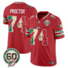 Miami Dolphins Kadyn Proctor Mexico Edition Vapor Jersey - All Stitched - Red