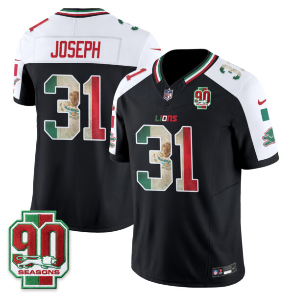 Detroit Lions Kerby Joseph Mexico Edition Vapor Jersey - All Stitched - Alternate