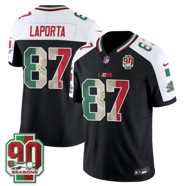 Detroit Lions Sam LaPorta Mexico Edition Vapor Jersey - All Stitched - Alternate