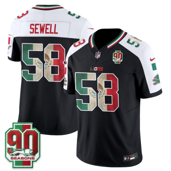 Detroit Lions Penei Sewell Mexico Edition Vapor Jersey - All Stitched - Alternate
