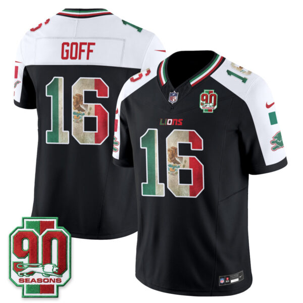 Detroit Lions Jared Goff Mexico Edition Vapor Jersey - All Stitched - Alternate