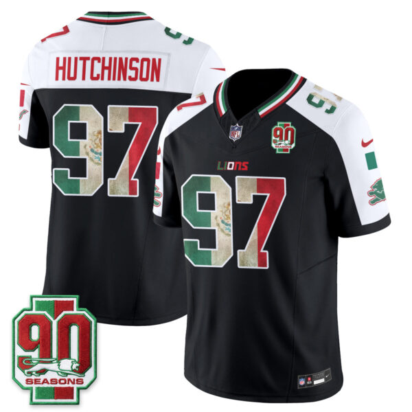 Detroit Lions Aidan Hutchinson Mexico Edition Vapor Jersey - All Stitched - Alternate