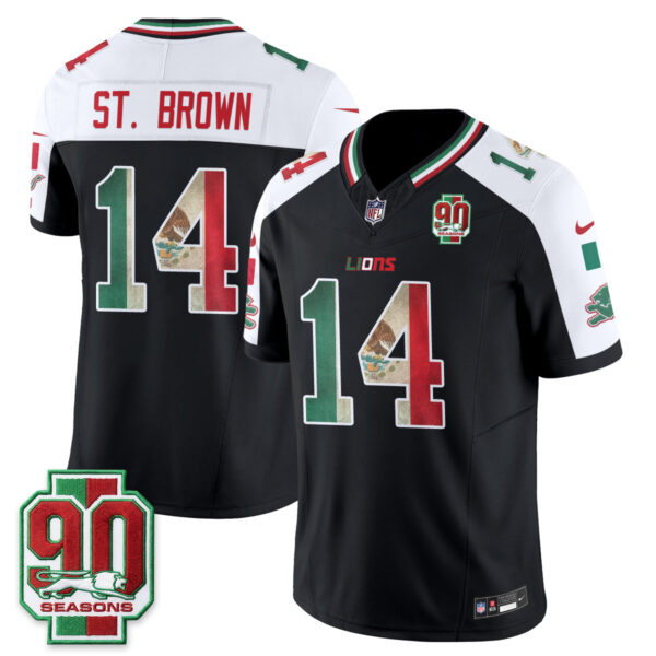 Detroit Lions Amon-Ra St. Brown Mexico Edition Vapor Jersey - All Stitched - Alternate