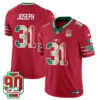 Detroit Lions Kerby Joseph Mexico Edition Vapor Jersey - All Stitched - Red