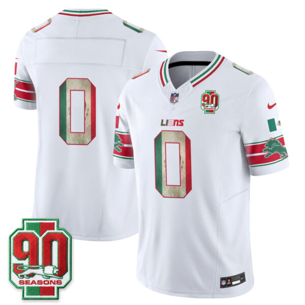 Detroit Lions Team Mexico Edition Vapor Jersey - All Stitched - White