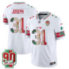 Detroit Lions Kerby Joseph Mexico Edition Vapor Jersey - All Stitched - White