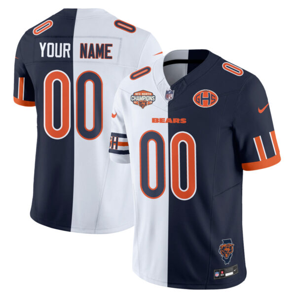 Chicago Bears 2026 Split Edition Vapor Custom Jersey - All Stitched - White Rivalrie