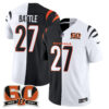 Cincinnati Bengals Jordan Battle Split Edition Vapor Jersey - All Stitched - Black White