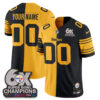 Pittsburgh Steelers Super Bowl Split Vapor Limited Custom Jersey - All Stitched - Throwback