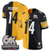 Pittsburgh Steelers George Pickens Super Bowl Split Vapor Limited Jersey - All Stitched - Black Yellow