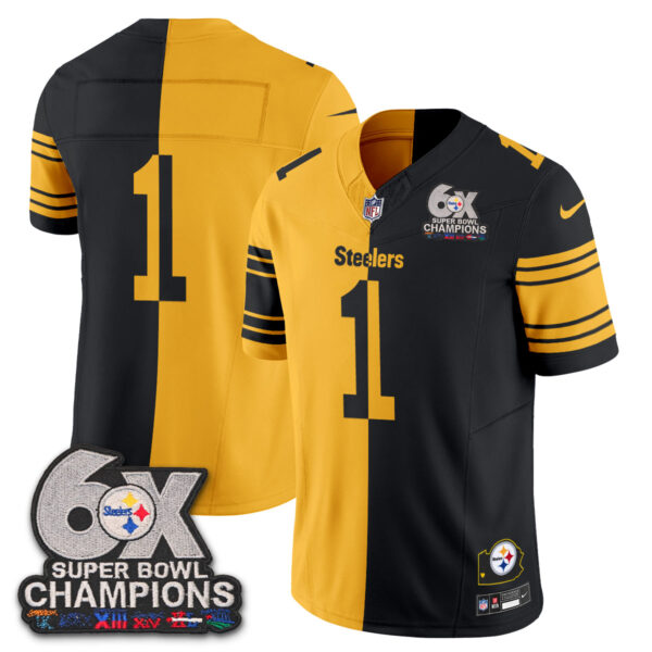 Pittsburgh Steelers Team Super Bowl Split Vapor Limited Jersey - All Stitched - Throwback