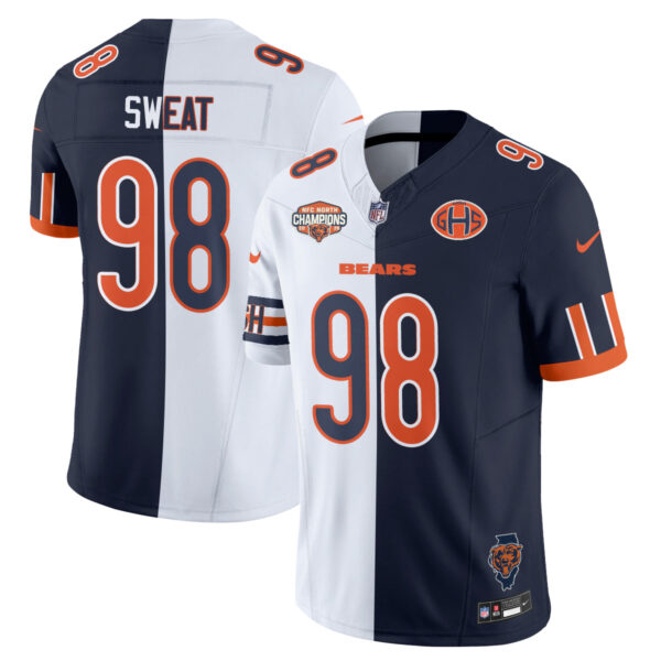 Chicago Bears Montez Sweat 2026 Split Vapor Limited Jersey - All Stitched - White Rivalrie