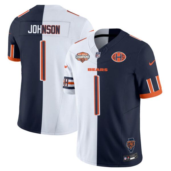 Chicago Bears Jaylon Johnson 2026 Split Vapor Limited Jersey - All Stitched - White Rivalrie