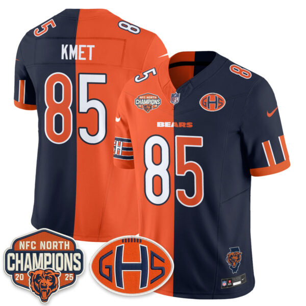 Chicago Bears Cole Kmet 2026 Split Vapor Limited Jersey - All Stitched - Orange Rivalries