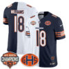 Chicago Bears Caleb Williams 2026 Split Vapor Limited Jersey - All Stitched - Navy White