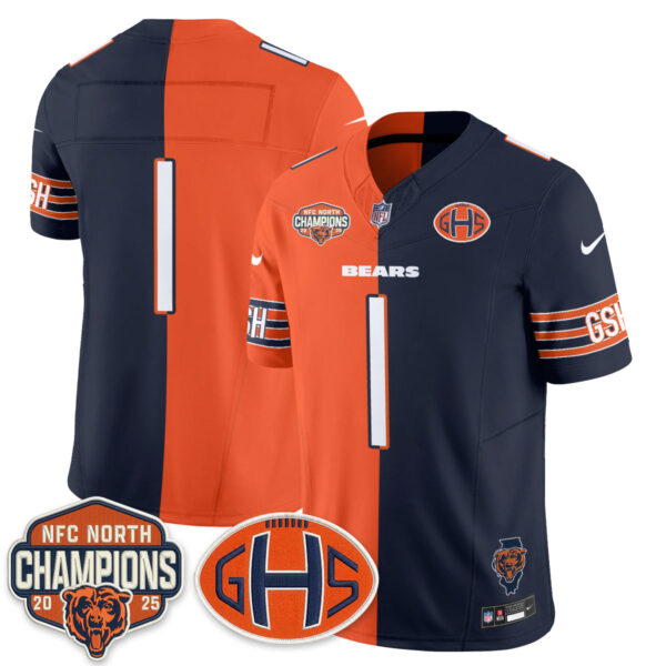Chicago Bears Team 2026 Split Vapor Limited Jersey - All Stitched - Navy Orange