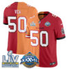 Tampa Bay Buccaneers Vita Vea Super Bowl Split Vapor Limited Jersey - All Stitched - Red Creamsicle