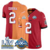 Tampa Bay Buccaneers Emeka Egbuka Super Bowl Split Vapor Limited Jersey - All Stitched - Red Creamsicle