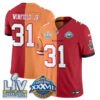 Tampa Bay Buccaneers Antoine Winfield Jr. Super Bowl Split Vapor Limited Jersey - All Stitched - Red Creamsicle