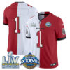 Tampa Bay Buccaneers Team Super Bowl Split Vapor Limited Jersey - All Stitched - White Red