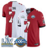 Tampa Bay Buccaneers Bucky Irving Super Bowl Split Vapor Limited Jersey - All Stitched - White Red