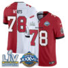 Tampa Bay Buccaneers Tristan Wirfs Super Bowl Split Vapor Limited Jersey - All Stitched - White Red