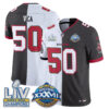 Tampa Bay Buccaneers Vita Vea Super Bowl Split Vapor Limited Jersey - All Stitched - White Pewter