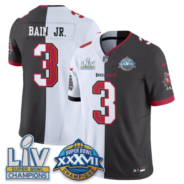 Tampa Bay Buccaneers Rueben Bain Jr. Super Bowl Split Vapor Limited Jersey - All Stitched - White Pewter