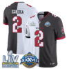 Tampa Bay Buccaneers Emeka Egbuka Super Bowl Split Vapor Limited Jersey - All Stitched - White Pewter