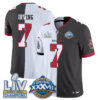 Tampa Bay Buccaneers Bucky Irving Super Bowl Split Vapor Limited Jersey - All Stitched - White Pewter