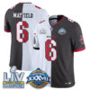 Tampa Bay Buccaneers Baker Mayfield Super Bowl Split Vapor Limited Jersey - All Stitched - White Pewter