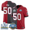 Tampa Bay Buccaneers Vita Vea Super Bowl Split Vapor Limited Jersey - All Stitched - Red Pewter