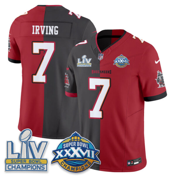 Tampa Bay Buccaneers Bucky Irving Super Bowl Split Vapor Limited Jersey - All Stitched - Red Pewter
