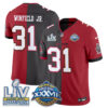 Tampa Bay Buccaneers Antoine Winfield Jr. Super Bowl Split Vapor Limited Jersey - All Stitched - Red Pewter