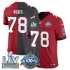 Tampa Bay Buccaneers Tristan Wirfs Super Bowl Split Vapor Limited Jersey - All Stitched - Red Pewter