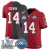 Tampa Bay Buccaneers Chris Godwin Super Bowl Split Vapor Limited Jersey - All Stitched - Red Pewter