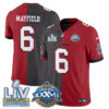 Tampa Bay Buccaneers Baker Mayfield Super Bowl Split Vapor Limited Jersey - All Stitched - Red Pewter