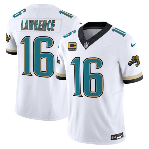 Jacksonville Jaguars Trevor Lawrence Throwback Vapor Limited Jersey - All Stitched - White