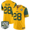 Green Bay Packers AJ Dillon Throwback 100th Season Patch Vapor Limited Jersey - All Stitched - Gold