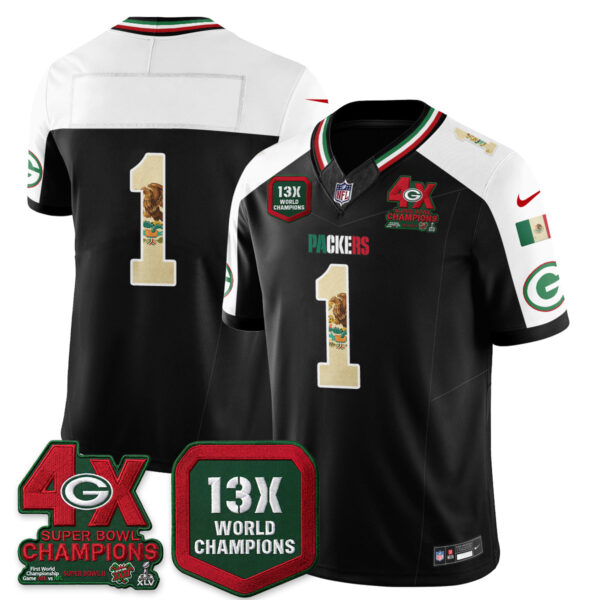 Green Bay Packers Team Mexico Edition Vapor Jersey - All Stitched - Alternate