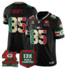 Green Bay Packers Tucker Kraft Mexico Edition Vapor Jersey - All Stitched - Black