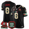 Green Bay Packers Josh Jacobs Mexico Edition Vapor Jersey - All Stitched - Black