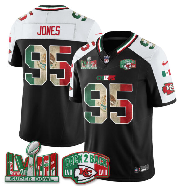 Kansas City Chiefs Chris Jones Mexico Edition Vapor Jersey - All Stitched - Alternate