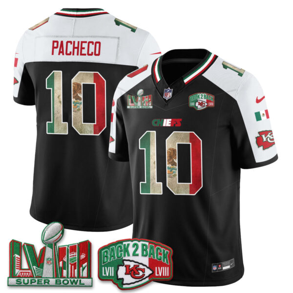 Kansas City Chiefs Isiah Pacheco Mexico Edition Vapor Jersey - All Stitched - Alternate
