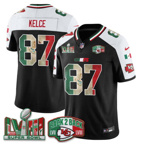 Kansas City Chiefs Travis Kelce Mexico Edition Vapor Jersey - All Stitched - Alternate