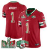Kansas City Chiefs Xavier Worthy Mexico Edition Vapor Jersey - All Stitched - Red