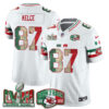 Kansas City Chiefs Travis Kelce Mexico Edition Vapor Jersey - All Stitched - White