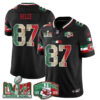 Kansas City Chiefs Travis Kelce Mexico Edition Vapor Jersey - All Stitched - Black