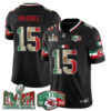 Kansas City Chiefs Patrick Mahomes Mexico Edition Vapor Jersey - All Stitched - Black