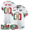 Kansas City Chiefs Mexico Edition Vapor Custom Jersey - All Stitched - White